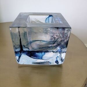 Kosta Boda Crystal Votive, Blue